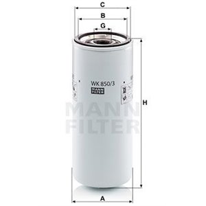 WK 850 3  Fuel filter MANN FILTER  - Top1autovaruosad