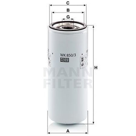 WK 850/3 Fuel Filter MANN-FILTER