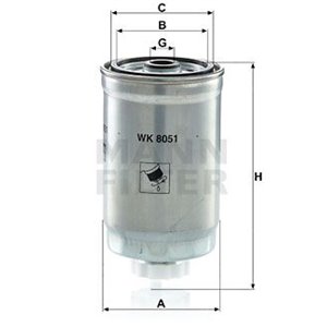 WK 8051 Fuel Filter MANN-FILTER - Top1autovaruosad