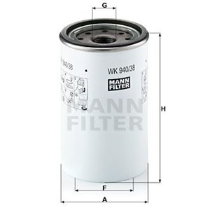 WK 940 38 X Топливный фильтр MANN FILTER  - Top1autovaruosad
