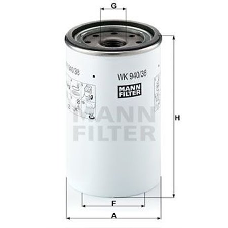 WK 940/38 x Fuel Filter MANN-FILTER