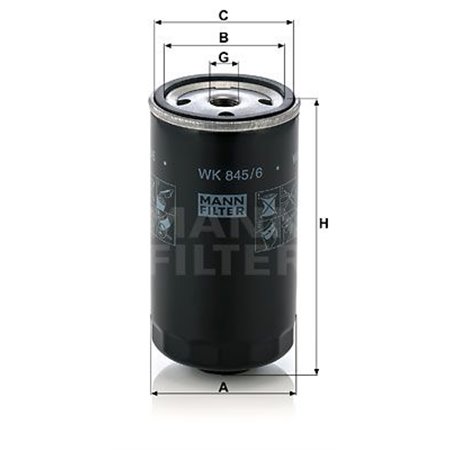 WK 845/6 Fuel Filter MANN-FILTER