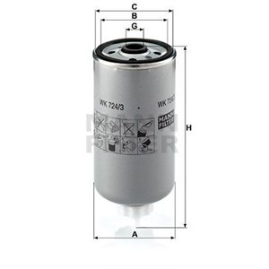 WK 724/3 Fuel Filter MANN-FILTER - Top1autovaruosad