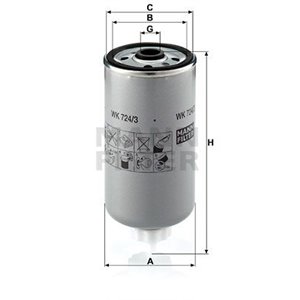 WK 724/3  Fuel filter MANN FILTER 