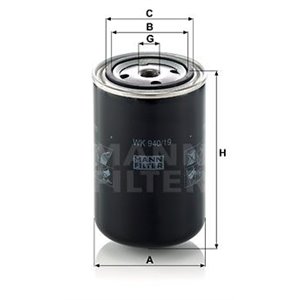 WK 940/19 Fuel Filter MANN-FILTER - Top1autovaruosad