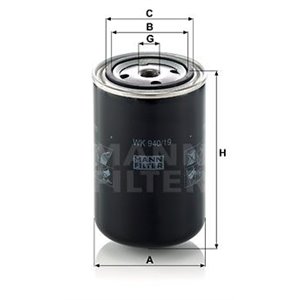 WK 940 19  Fuel filter MANN FILTER  - Top1autovaruosad