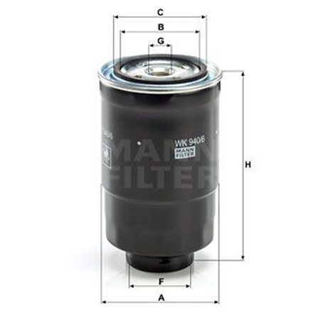 WK 940/6 x Fuel Filter MANN-FILTER