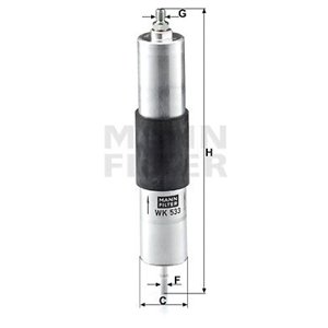 WK 533 Fuel Filter MANN-FILTER - Top1autovaruosad