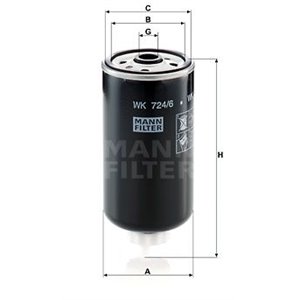 WK 724/6  Fuel filter MANN FILTER 