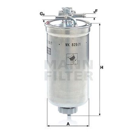 WK 829/1 X  Fuel filter MANN FILTER 