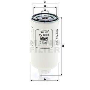 PL 100/2 MANN FILTER Kütusefilter     