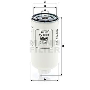 PL 100 2  Fuel filter MANN FILTER  - Top1autovaruosad
