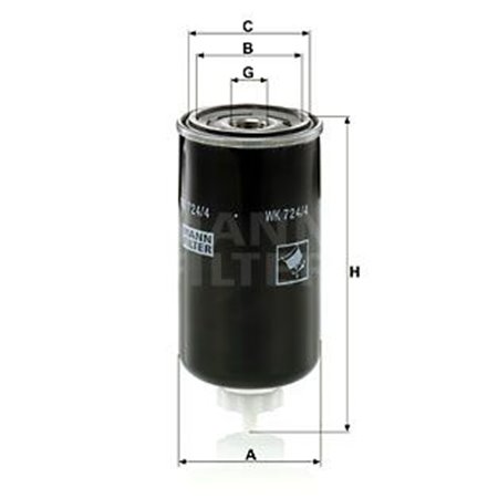 WK 724/4 Fuel Filter MANN-FILTER