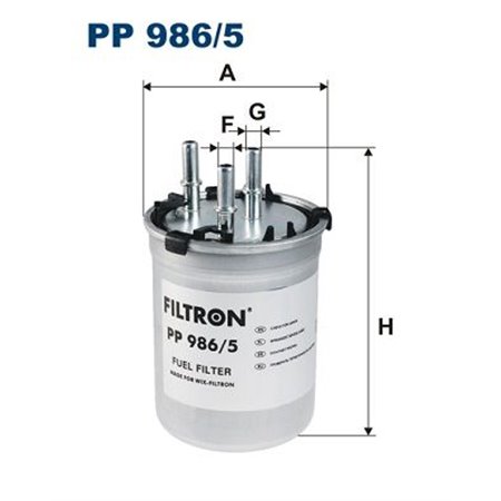PP 986/5 Kütusefilter FILTRON