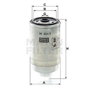 WK 854/6 Fuel Filter MANN-FILTER - Top1autovaruosad