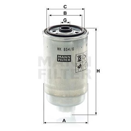 WK 854/6 Fuel Filter MANN-FILTER