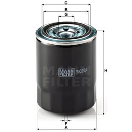WK 822/4 Топливный фильтр MANN FILTER     