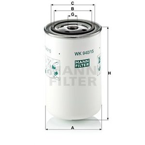 WK 940/15 Топливный фильтр MANN-FILTER - Top1autovaruosad