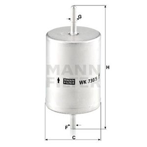 WK 730/5 Fuel Filter MANN-FILTER - Top1autovaruosad