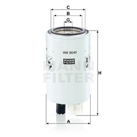 WK 9040 Fuel Filter MANN-FILTER