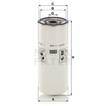 WDK 11 102/28 Топливный фильтр MANN-FILTER