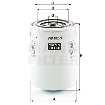 WK 9059 Топливный фильтр MANN FILTER     