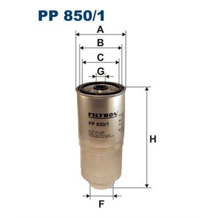 PP 850/1 FILTRON Polttoainesuodatin 
