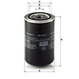 WK 940/17 Fuel Filter MANN-FILTER - Top1autovaruosad