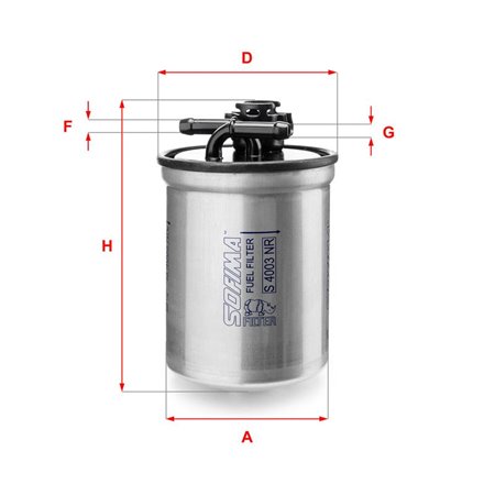 S 4003 NR Топливный фильтр SOFIMA