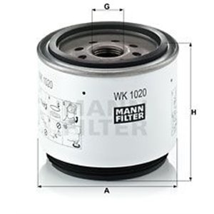 WK 1020 x Fuel Filter MANN-FILTER - Top1autovaruosad