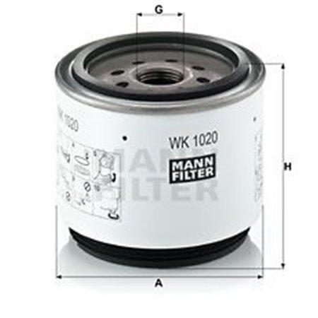 WK 1020 x Fuel Filter MANN-FILTER