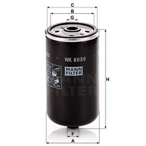 WK 8030 Fuel Filter MANN-FILTER - Top1autovaruosad