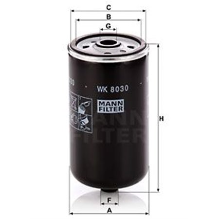 WK 8030 Fuel Filter MANN-FILTER