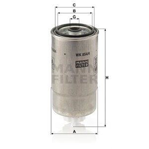 WK 854 4 Топливный фильтр MANN FILTER     - Top1autovaruosad
