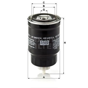 WK 940/22 Fuel Filter MANN-FILTER - Top1autovaruosad