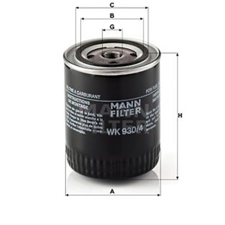 WK 930/4 Fuel Filter MANN-FILTER