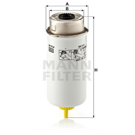 WK 8154 Топливный фильтр MANN FILTER     