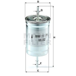 WK 850 Топливный фильтр MANN-FILTER - Top1autovaruosad