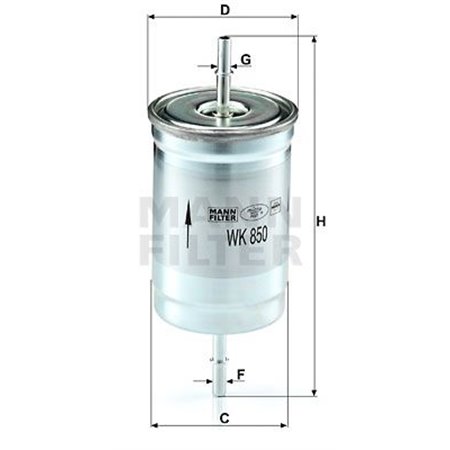 WK 850 Топливный фильтр MANN-FILTER