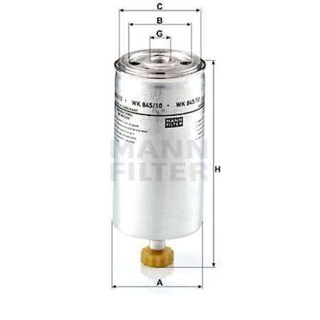 WK 845/10 Fuel Filter MANN-FILTER