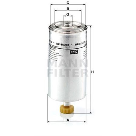 WK 845/10  Fuel filter MANN FILTER 