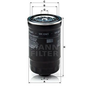 WK 824/1 Bränslefilter MANN-FILTER - Top1autovaruosad