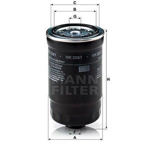 WK 824 1  Fuel filter MANN FILTER  - Top1autovaruosad