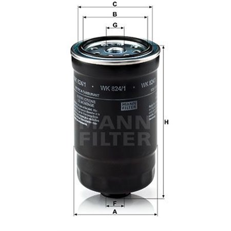 WK 824/1 Bränslefilter MANN FILTER