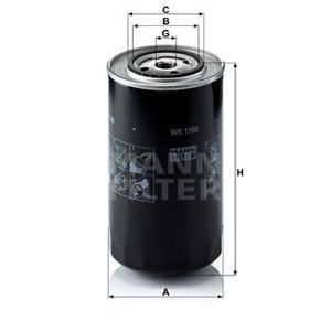 WK 1168  Fuel filter MANN FILTER 
