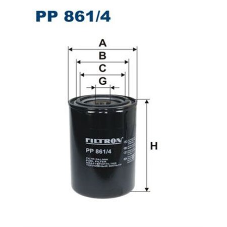 PP 861/4 Kütusefilter FILTRON