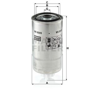 WK 854/5 Топливный фильтр MANN-FILTER - Top1autovaruosad