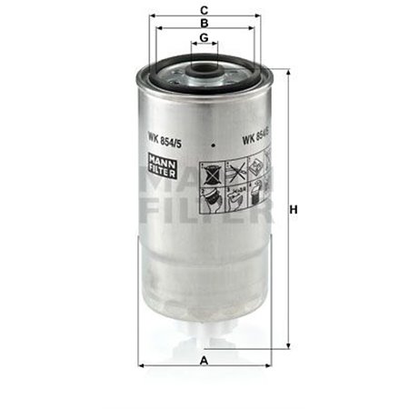 WK 854/5 Fuel Filter MANN-FILTER