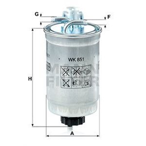 WK 851 Fuel Filter MANN-FILTER - Top1autovaruosad