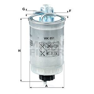 WK 851 Топливный фильтр MANN-FILTER - Top1autovaruosad